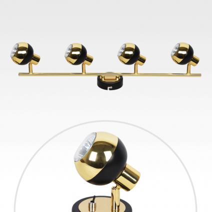 Спот AS-9538-04-7600 gold+black (7600) 4x50W GU10, ADRL18